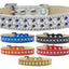 Dog, Puppy & Pet Ice Cream  Collar, "Pearl and Blue Crystal Rimsets Sprinkles"