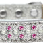 Dog, Puppy & Pet Ice Cream  Collar, "Pearl and Bright Pink Crystal Rimsets Sprinkles"