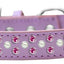 Dog, Puppy & Pet Fashion  Collar, "Pearl and Bright Pink Crystal Rimsets Sprinkles"