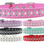 Dog, Puppy & Pet Fashion  Collar, "Pearl and Clear Crystal Rimsets Sprinkles"