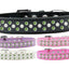 Dog, Puppy & Pet Fashion  Collar, "Pearl and Lime Green Crystal Rimsets Sprinkles"