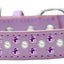 Dog, Puppy & Pet Fashion  Collar, "Pearl and Purple Crystal Rimsets Sprinkles"