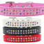 Dog, Puppy & Pet Fashion Collar, "Two Row Confetti Crystal Rimsets"