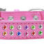 Dog, Puppy & Pet Fashion Collar, "Two Row Confetti Crystal Rimsets"