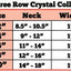 Three Row Clear Crystal Dog Collar