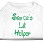 Christmas Screenprinted Dog Shirt, "Santa's Lil Helper"