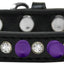 Pet and Dog Spike Collar, "Clear Crystals & Purple Spikes”