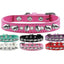 Pet and Dog Spike Collar, "Clear Crystals & Silver Spikes”