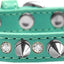 Pet and Dog Spike Collar, "Clear Crystals & Silver Spikes”