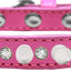 Pet and Dog Spike Collar, "Clear Crystals & White Spikes"�