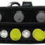 Pet and Dog Spike Collar, "Clear Crystals & Neon Yellow Spikes”