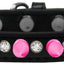 Pet and Dog Spike Collar, "Clear Crystals & Bright Pink Spikes”