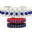 Pet and Dog Spike Collar, "Double Crystal & Blue Spikes"