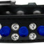 Pet and Dog Spike Collar, "Double Crystal & Blue Spikes"