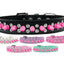 Pet and Dog Spike Collar, "Double Crystal & Bright Pink Spikes"