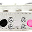 Pet and Dog Spike Collar, "Double Crystal & Black, White and Bright Pink Spikes"