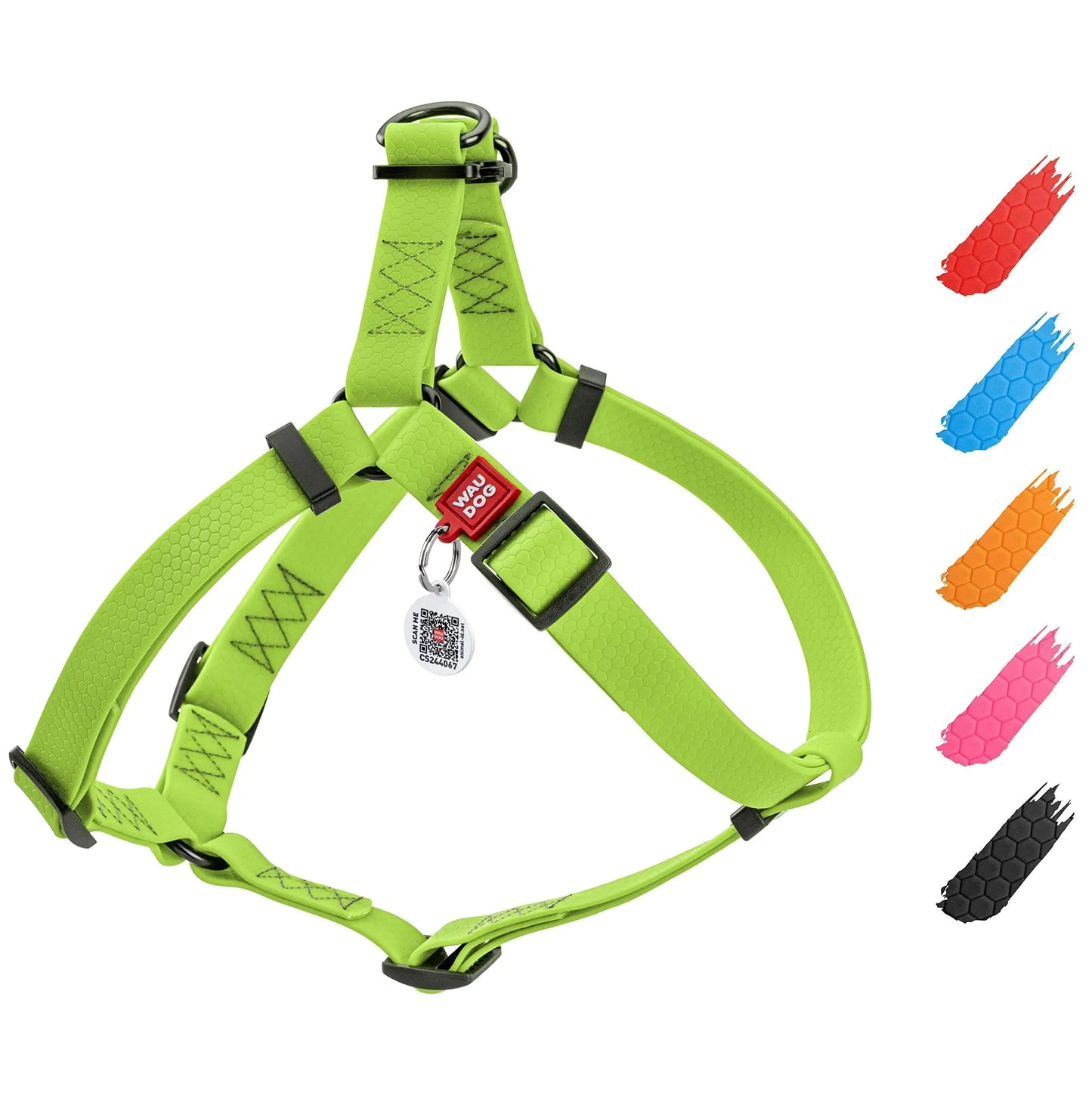 Green Waterproof Dog Harness Adjustable for Small Dogs S Size 1622 inch