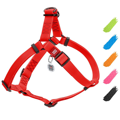 Red Waterproof Dog Harness Adjustable for Small Dogs S Size 1622 inch