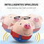 "Interactive Squeaky Moving Dog Ball Toy - Washable Plush Pig, Electronic Bounce & Sound"