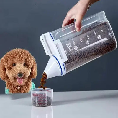 Pet Storage Container with Measuring Cup