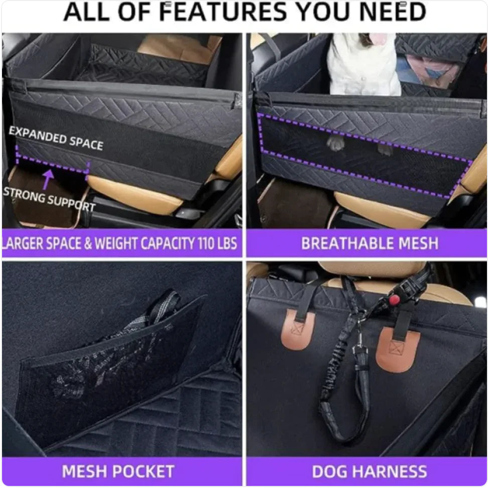 Waterproof & Dirt-Resistant Dog Bed for Car Travel