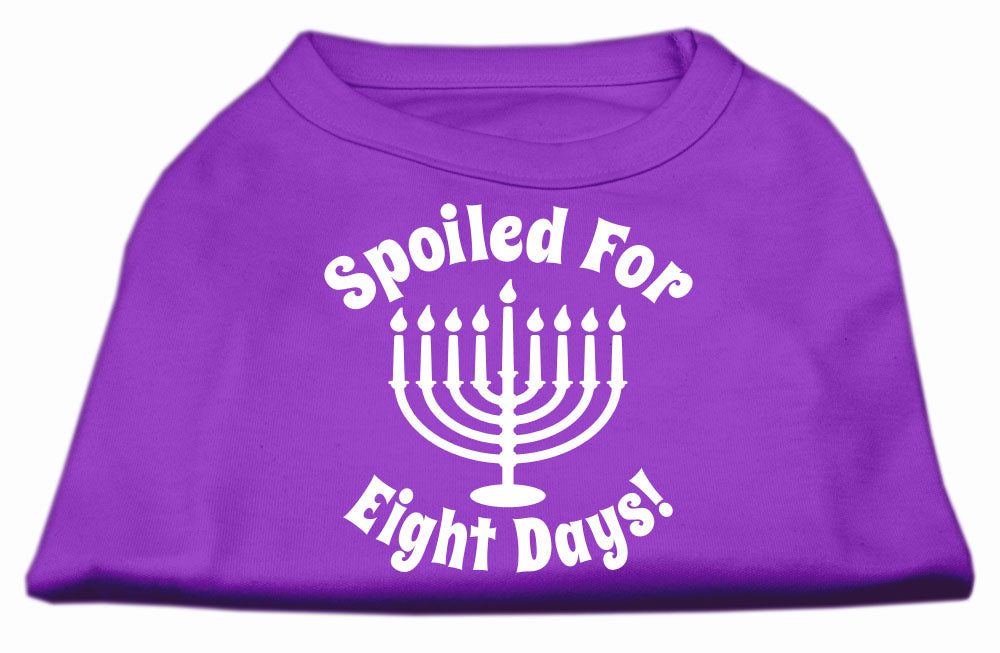 Hanukkah Pet Dog & Cat Shirt Screen Printed, "Spoiled for Eight Days"