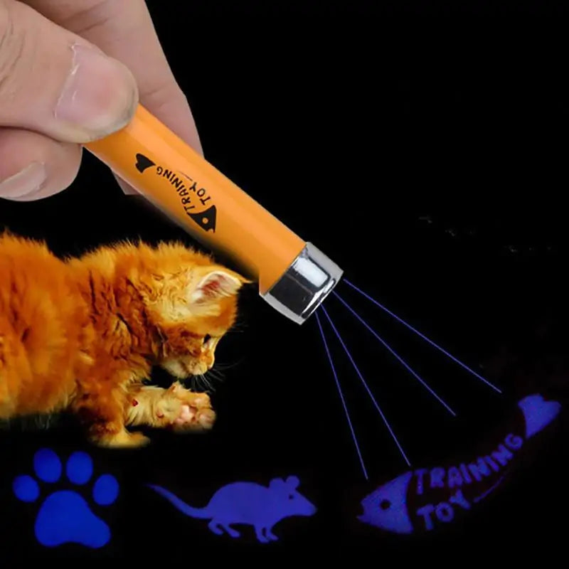 Laser LED Flashlight Clip Funny Cat Chaser