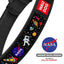 Leather Dog Collar with NASA Design for XSmall Dogs 811 in Neck x 0.5 in Wide