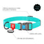 Waterproof Dog Collar Heavy Duty Adjustable for Medium Dogs M Size Glow in Dark